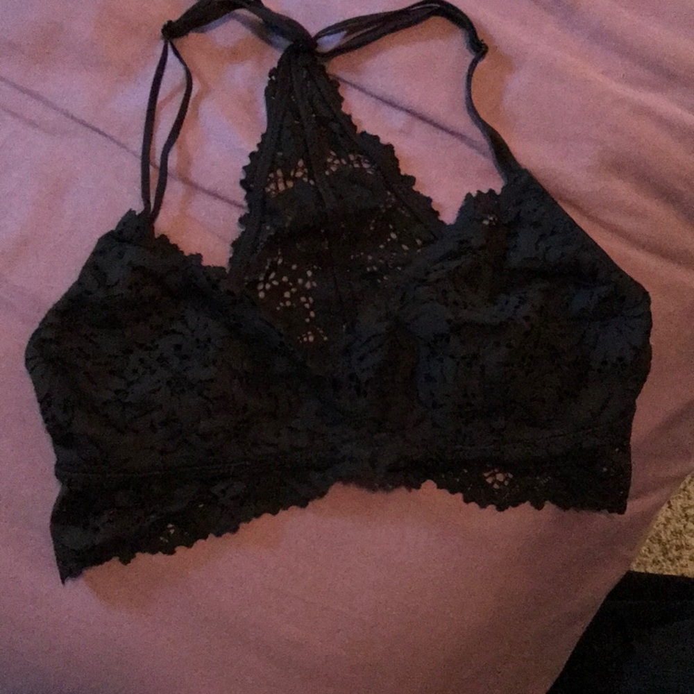 Black lace bralette